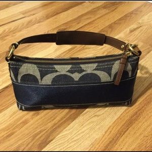 Coach Hobo Signature Denim small handbag brown